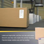 BETCKEY - 3" x 1.5" (76 mm x 38 mm) Barcode Shipping & Address Labels Compatible with Zebra & Rollo Label Printer,Premium Adhesive & Perforated [16 Rolls, 15200 Labels]