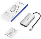 WAVLINK USB C Docking Station for MacBook Dell XPS 13/15, Lenovo Yoga, HP Laptops, USB C to Dual HDMI Monitors for Windows, Dual HDMI, Displayport, VGA, 3 USB 2.0 Ports, Silver