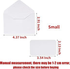 jiebor 100 Sets Small Kraft Envelopes with Small Blank Gift Business Card Wedding Invitation Pocket Envelopes for Graduations Wedding Shower Holiday 4.37 x 2.91 Inch Brown