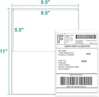MFLABEL Half Sheet Label Laser/Ink Jet USPS UPS FedEx Shipping Label 8.5 x 11 Inches Packaging Labels, Address Labels for Laser & Inkjet Printers, 15000 Count(7500 Sheets)