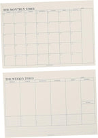 STOBOK 2pcs Tear- Notebook Daily for Monthly Memo Paper Time Planning Weekly Task Checklist Off Management Planner Noting Students Book Notepad Calendar Pad Home Schedule Agenda