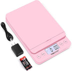 THINKSCALE Shipping Scale, 86lb/0.1oz Postal Scale-Candy Pink Style, Hold/Tear Function, Flip up Holder Postage Scale, Digital Scale for Packages Small Business and Mails, Battery & AC Adapter