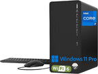 HP Pavilion Tower Desktop Computer, Intel 8-Core i7-10700F up to 4.8GHz, 16GB DDR4 RAM, 1TB PCIe SSD, GeForce GT 610 2GB, WiFi 6, Bluetooth, RJ-45, Type-C, KB & Mouse, Black, Windows 11 Pro, Tichang