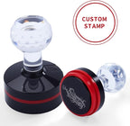 Custom Logo Self-Inking Stamp - Personalized Business Logo & Text Stamper | 5 Sizes | 7 Ink Color Options