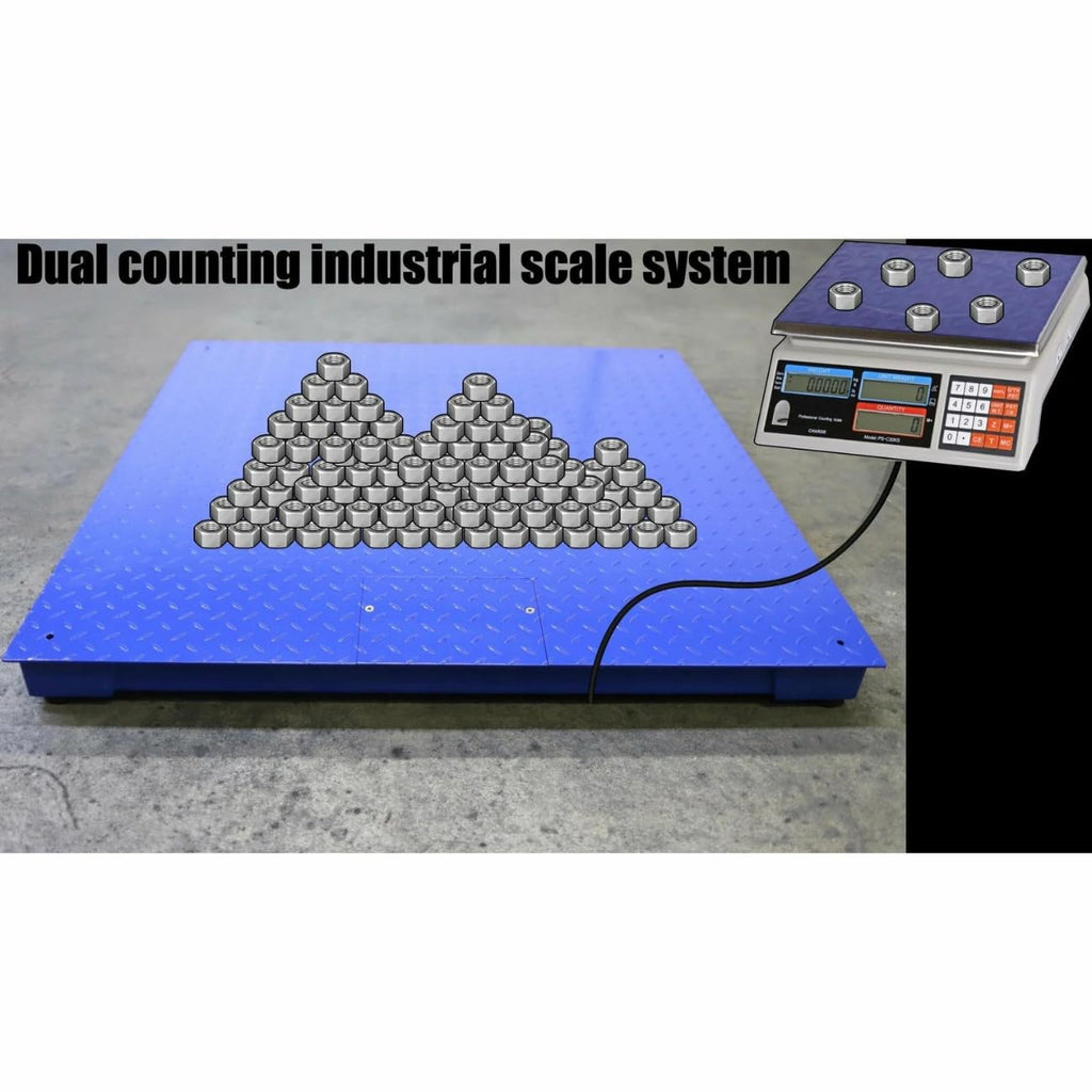 Liberty Scales LS-700-DC Dual Counting Smart Weighing Scale Systems, Size 60" x 84" (5' x 7') - C-Scale (33 lb x .001 lb) / Floor Scale 5000 lb x 1 lb