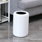 White Open Top Trash can,10L/2.6GAL, Wastebasket Bin,Garbage Can for Bathroom,Living Room,Office,Kitchen,Bedroom,Hotel (White)