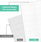 L LIKED Printable Address Labels, 1" x 2-5/8", 15000 Labels, 30 per Sheet, Blank Label Stickers for Envelopes (500 Sheets)