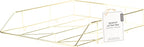 U Brands Desktop Letter Tray, Wire Metal, Gold