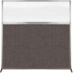 Versare Hush Screen Portable Room Divider | Workstation Wall Divider | Freestanding Privacy Hush Panels | Clear Fluted Windows | Fabric Office Divider Screen | Great for Room Separation