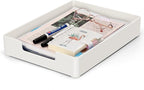 Letter Tray Letter Organizer Paper Tray, Desk Drawer Organizer for Office Supplies, Magazines, Folders, File,Notebooks, Stationery, Plastic Desk Tray for Desktop, for Home, Office, School, 1 Tier