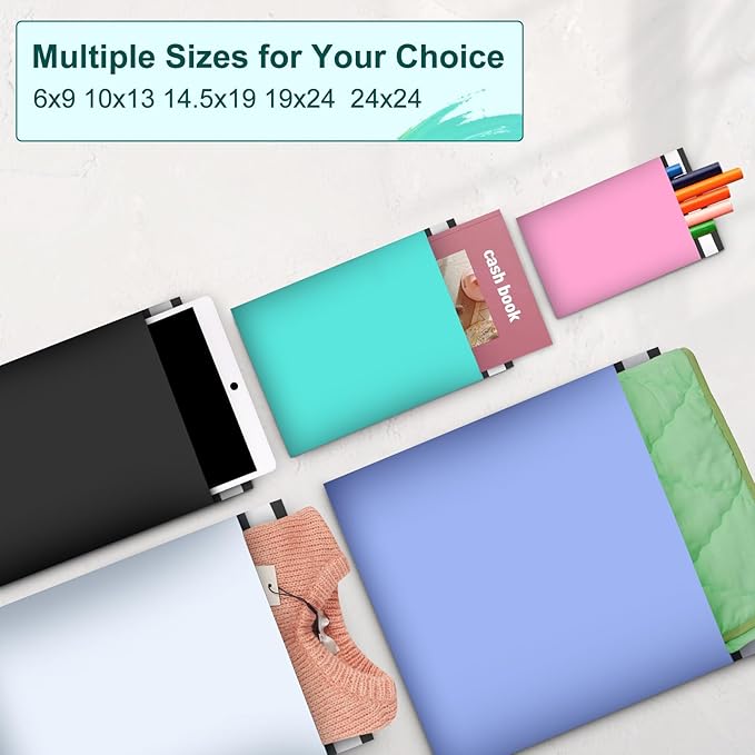 Poly Mailers 10x13 Inch 200 Pcs, Teal Shipping Bags, Mailing Envelopes with Self Seal Adhesive Strip, Waterproof and Tear-Proof Poly Bags for Non-Fragile Items