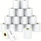 BETCKEY - 3" x 5" (76 mm x 127 mm) Multipurpose & Large Shipping Labels Compatible with Zebra & Rollo Label Printer,Premium Adhesive & Perforated [16 Rolls, 5600 Labels]