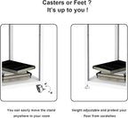 VEDECASA Mobile High Printer Stand with Power Outlet Charging Plugs USB Port Office Storage Shelf Includes Computer Tower CPU Stand Holder with Wheel (White)