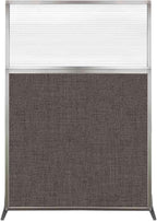 Versare Hush Screen Portable Room Divider | Workstation Wall Divider | Freestanding Privacy Hush Panels | Clear Fluted Windows | Fabric Office Divider Screen | Great for Room Separation