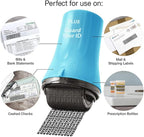 Guard Your ID Wide Advanced Roller 2.0 Identity Theft Prevention Security Stamp Turquoise