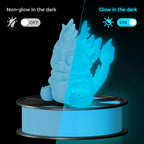 FLASHFORGE Glow in The Dark Rapid PLA Filament 1.75mm, High Flow Speedy 3D Printer Filament Luminous Blue, Max 500mm/s High-Speed Printing, High Brightness and Long-Lasting Glowing Effect