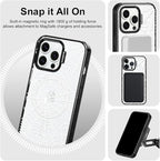 MOSNOVO Magnetic Case for iPhone 14 Pro Max, 10ft Military-Grade Protection, Compatible with Magsafe, Shockproof Phone Case for iPhone 14 Pro Max - Spider Web - Clear Black