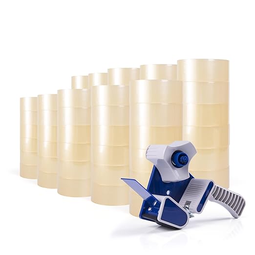 ADHES Packing Tape Shipping Tape Packaging Tape for Moving Boxes,1.88 Inch x 100 Yards x 2.7 Mil, 60 Rolls