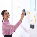 Sherr 36 Pcs Microfiber Shag Magnetic Erasers Bulk Washable Dry Erase Whiteboard Erasers for Whiteboard, Chalkboard, and Memo Boards Marker, Chalk Mark, Home School Classroom Office(Gray Color)