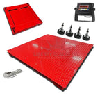 Liberty LS-800-4X5 NTEP Certified (Legal for Trade) Industrial Floor Scale | 48" x 60" | Capacity of 1,000 lbs x 0.2 lb+ Red