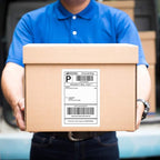 FungLam 4" x 6" Direct Thermal Shipping Labels - Pack of 500 Fanfold Labels - White Perforated, Permanent-Adhesive, Compatible Zebra & Rollo Thermal Label Printer