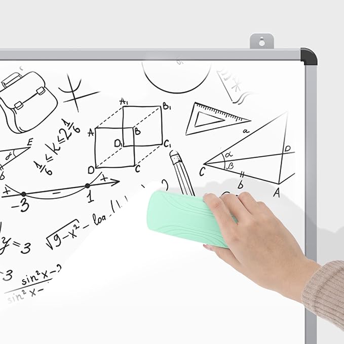 Ddaowanx Whiteboard Eraser, Magnetic Dry Erase Eraser, Glass Board Eraser,School and Office Supplies, Pack of 2 (Light Green)