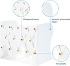 M&G Adjustable Bookends Book Ends for Shelves, Metal Bookend for Heavy Books, Desk Magazine File Organizer Holder Extends up to 20in, Book Stopper for Home, Office, Classroom (White)