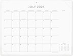 Cabbrix Simplified Desk Calendar 2025-2026 with Desktop Mat, Desk Pad Calendar Large 21" x 16-1/2" Covering July 2025 to June 2026, Monthly Desktop Calendar for Home School and Office (Beige)