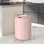 Procade Automatic Motion Sensor Bathroom Trash Can with Lid, 3 Gallon Touchless Trash Bin, Smart Plastic Garbage Can, Mini Pink Wastebasket for Toilet, Office, rv, Bedroom, Living Room