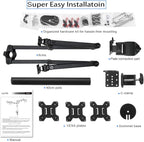 Suptek Triple LED LCD Monitor Desk Mount Heavy Duty Fully Adjustable Stand for 3 / Three Screens up to 27 inch (MD6463)