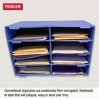 Ultimate Office TierDrop Desktop Organizer/Forms Sorter, 6-Compartments with Optional Add-On Tiers for Easy Expansion, Gray w/Black