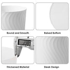 YGJT Small Trash Can, 3 Pack 1.8 Gallons Bathroom Trash Can, Slim Waste Basket, Round Garbage Can, Plastic Trash Bin for Kitchen, Dorm, Bedroom, Office, Living Room, Study, Compact Spaces(White)