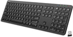 Arteck 2.4G Wireless Keyboard Stainless Steel Ultra Slim Full Size Keyboard with Numeric Keypad for Computer/Desktop/PC/Laptop/Surface/Smart TV and Windows 10/8/ 7 Built in Rechargeable Battery