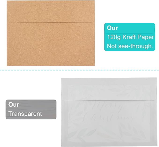 90 Packs 3.5x5 Envelopes for Invitations, A1 Invitation Envelopes, Brown Kraft Envelopes, Small Envelopes RSVP Envelopes for Weddings, Photos, Postcards, Greeting Cards, Mailing