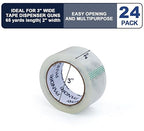 PANDRI Packing Tape, 24 Rolls Heavy Duty Clear Packaging Tape for Shipping Packaging Moving Sealing, 2 inches Wide, 65 Yards Per Roll, Total 1560 Yards