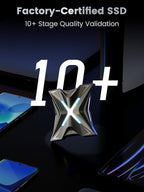 MOVE SPEED Magnetic 1TB Portable External SSD - 2000MB/s USB-C 3.2x2, PS5/PC/Smartphone Compatible Portable Drive, Compact Durable Storage for Gamers & Creators