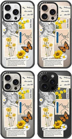 MOSNOVO Case for iPhone 16 Pro, [10ft 4X Military-Grade Drop Protection] Durable & Shockproof Phone Case Cover Design for iPhone 16 Pro - Vintage Collage Art - Clear Black