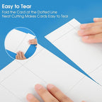 MaxGear Business Card Printable Business Card, Compatible with Laser & Inkjet Printer, Double-Sided Printing, Heavyweight, Matte White Paper, Smooth Edge, 10 Cards/Sheet, 2000 Cards, 3.5" x 2"（8871