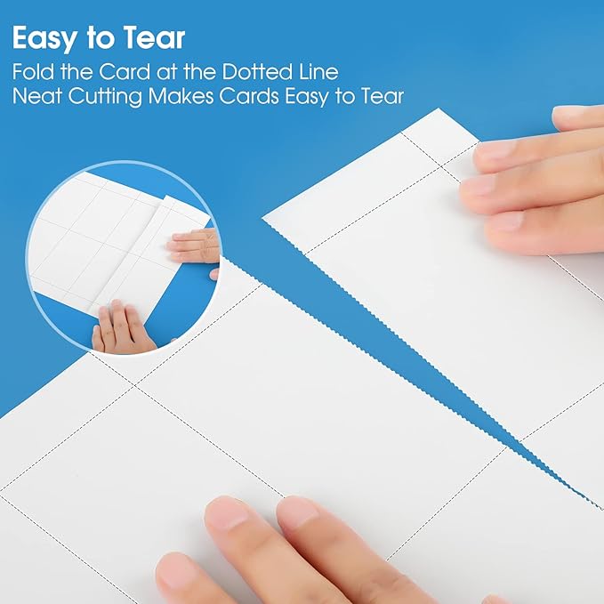 MaxGear Business Card Printable Business Card, Compatible with Laser & Inkjet Printer, Double-Sided Printing, Heavyweight, Matte White Paper, Smooth Edge, 10 Cards/Sheet, 1000 Cards, 3.5" x 2"（8871