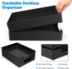 Letter-Size Tray, Desk Drawer Organizer, A4 Plastic Paper Tray, Multi-use Large Storage Basket for Office Home Supplies,13 x 9.6 inch