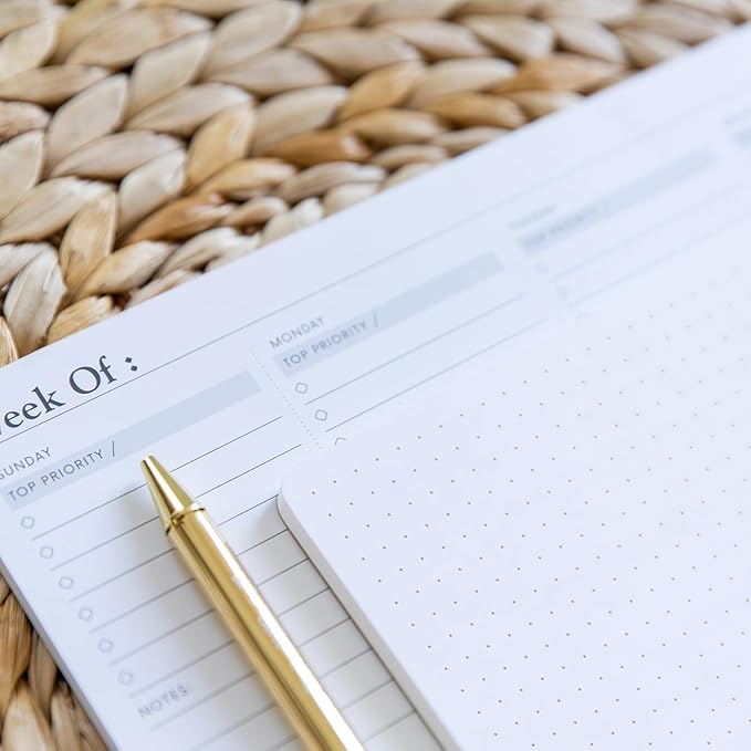 Notsu Dot Grid Notepads 11 x 17 inch | Large Dotted Memo Desk Pads with Premium Thick Paper 120gsm