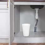 HOLDN’ STORAGE Small Trash Can - Set of 2 Open Top Waste Bin of 1.58 Gallon, Compact Waste Can Perfect for Bathroom, Kitchen, Office, Dorm - Durable Garbage Can - White