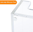 Acrylic 2in1 Sticky Note Holder A Versatile Desk Organization Solution for Office Home School Post Bank Dispenser for 3"x3" Memo (DP002)