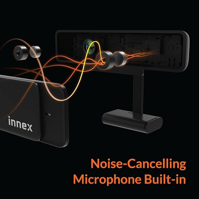Innex C220 HD 1080p Webcam with Microphone, 71°FOV, Noise Canceling, Low Light Correction, Privacy Shutter - Plug & Play USB Webcam for PC, Windows, Mac - Ideal for Work from Home, Remote Learning