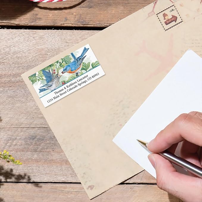 Colorful Images Garden Friends Birds Return Address Mailing Labels, Personalize with Name & Addresses, Set of 144 Self Adhesive, Easy Peel Flat Label Sheets, 1 ⅛ x 2 ¼”, 6 Designs