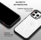 MOSNOVO Magnetic Case for iPhone 14 Pro Max, 10ft Military-Grade Protection, Compatible with Magsafe, Shockproof Phone Case for iPhone 14 Pro Max - Spider Web - Clear Black