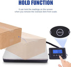 Fuzion Shipping Scale 360lb x 0.1lb, Stainless Steel Postal Scale with Timer/Hold/Tare, Digital Shipping Scale for Packages/Luggage, Battery & AC/DC Adapter