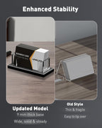 Uniclife Acrylic Business Card Holder for Desk 1 Slot Clear Horizontal Business Card Stand for Men & Women Desktop Name Card Display Stand Card Organizer for Office Home Exhibition, 60 Card Capacity