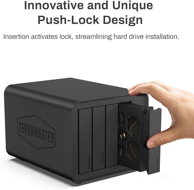 TERRAMASTER D4-320 External Hard Drive Enclosure - 4bay USB 3.2 Gen2 10Gbps Type-C USB Storage Hot Swappable Plug and Play (Diskless)