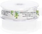 Clear Floral Greenery Rolled Address Labels / 500 Personalized Return Address Labels/Custom Address Stickers in Elegant Plastic Dispenser Greenery